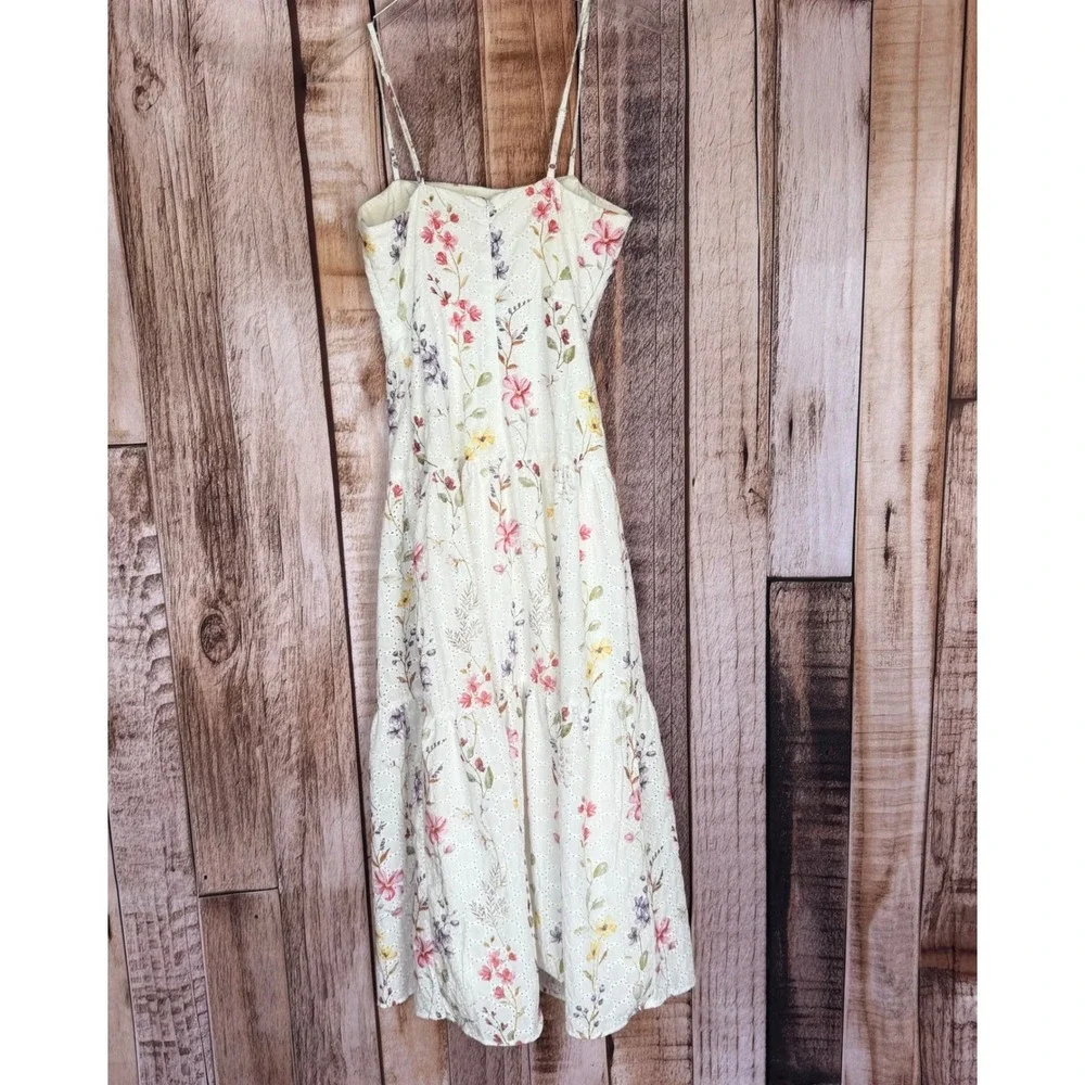 Petal & Pup Edith Floral Maxi Dress Feminine Cottagecore Eyelet Summer Large NWT - Picture 2 of 10